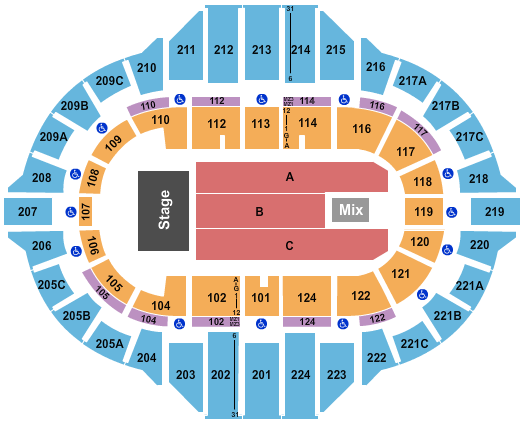 Peoria Civic Center - Arena Seating Chart: Pentatonix