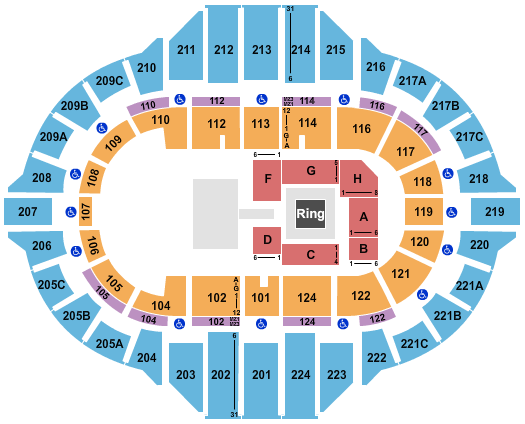 Peoria Civic Center Arena Seating Chart: Wrestling - AEW