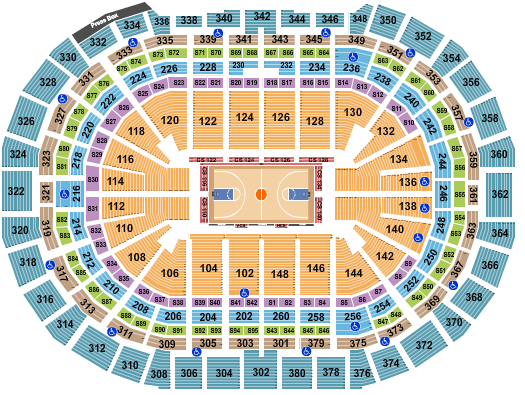 Ball Arena Seating Chart: Basketball Row