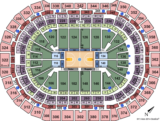 Ringling Bros. Tickets | Seating Chart | Pepsi Center | Basketball