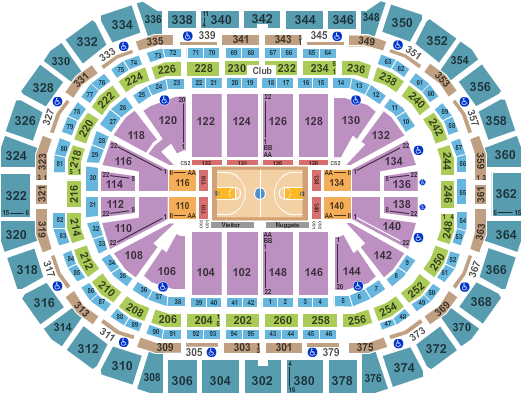 TSO Tickets Pepsi Center Seating Chart Basketball