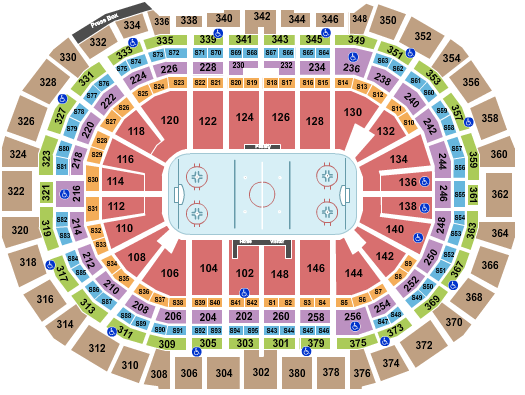 Ball Arena Seating Chart: Hockey Rows