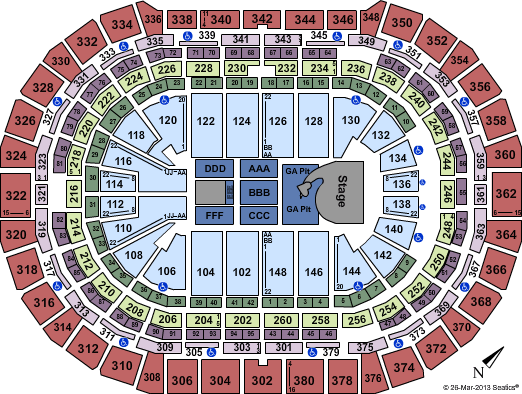 Pepsi Center Seating Chart
