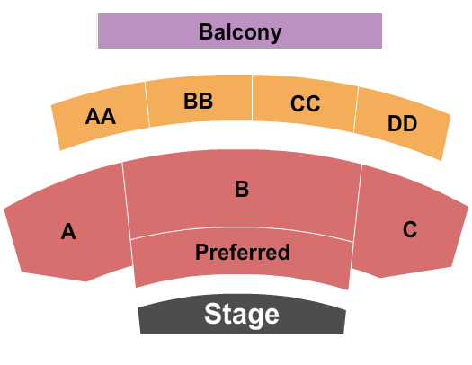 Pepsi Legends Theater Seating Chart: Endstage 2