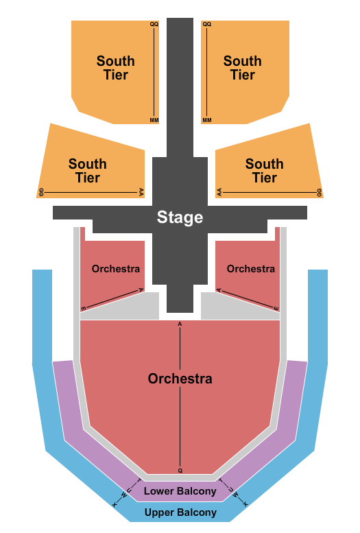 Perelman Performing Arts Center Seating Chart: Endstage 2