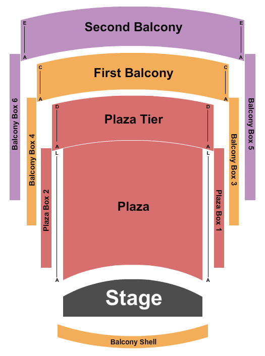 Perelman Theater at The Kimmel Center Seating Chart: End Stage