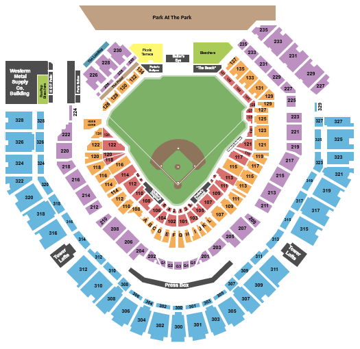 Petco Park Seating Chart: Baseball