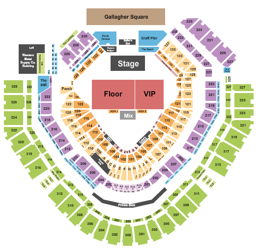 Petco Park Seating Chart: Concert 2