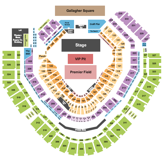 Petco Park Seating Chart: Concert VIP Pit