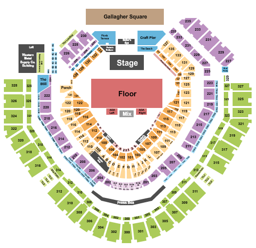 Petco Park Seating Chart: GA Floor