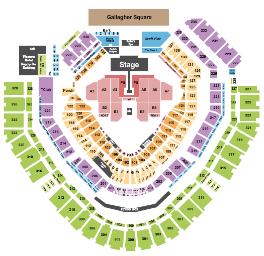Petco Park Seating Chart: Green Day 2024