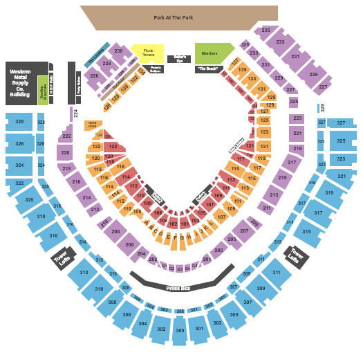 Petco Park Seating Chart: Open Floor