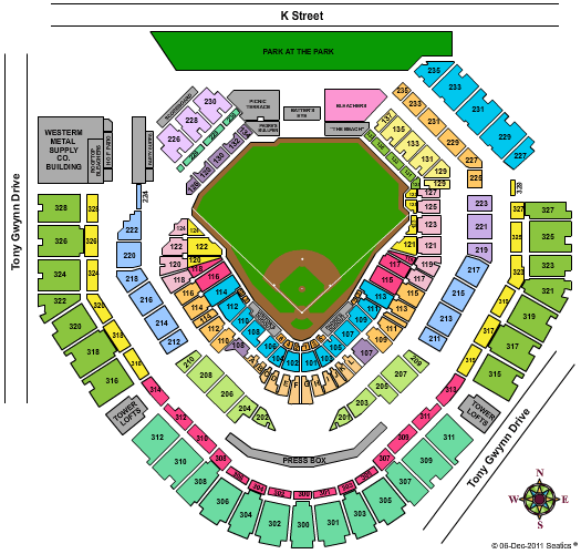 Petco Park Seating Chart