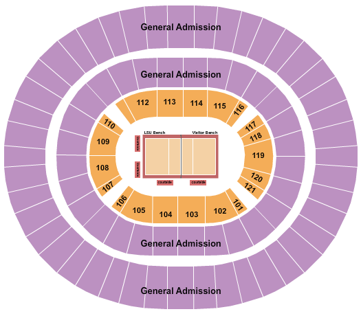 Pete Maravich Assembly Center Seating Chart: Volleyball