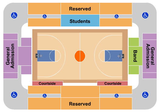 Pete Mathews Coliseum Seating Chart: Basketball