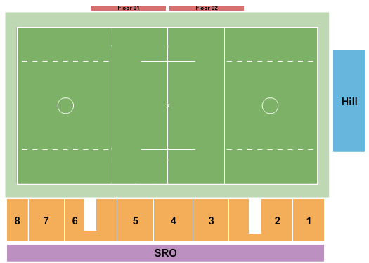 Peter Barton Stadium Map