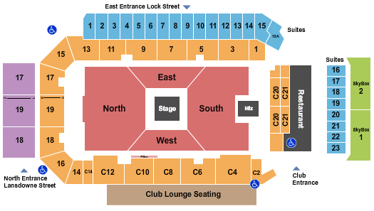 Peterborough Memorial Centre Seating Chart: Center Stage