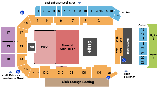 Peterborough Memorial Centre Seating Chart: Endstage GA Pit