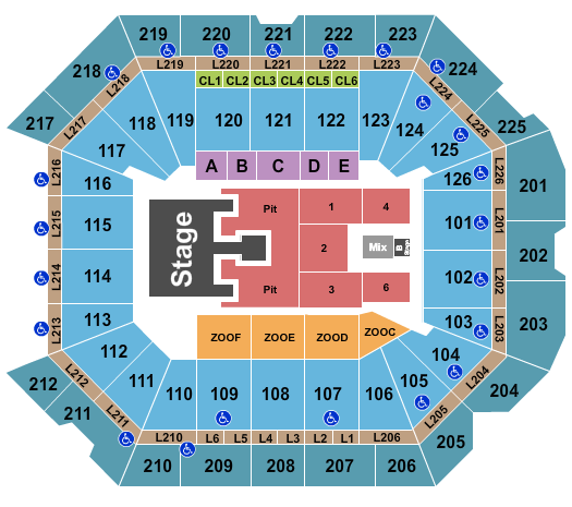 Petersen Events Center Seating Chart: Bailey Zimmerman