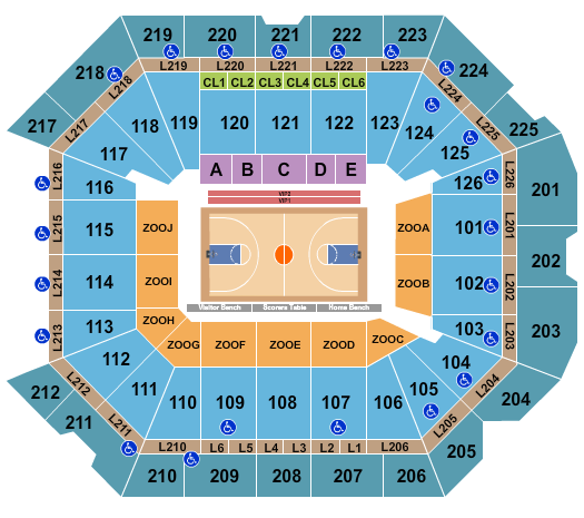 Petersen Events Center Seating Chart: TBT Pittsburgh