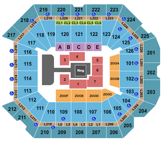 Petersen Events Center Seating Chart: Wrestling 2