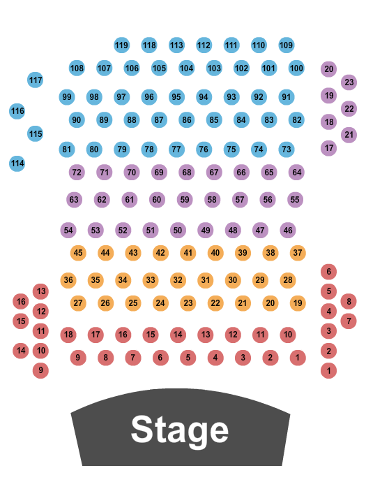 Phil Long Music Hall at Bourbon Brothers - CO Seating Chart: A/B 2
