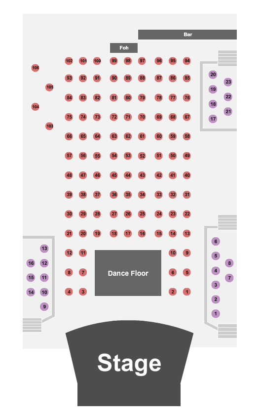 Phil Long Music Hall At Bourbon Brothers - CO Seating Chart: DanceFL/Tables