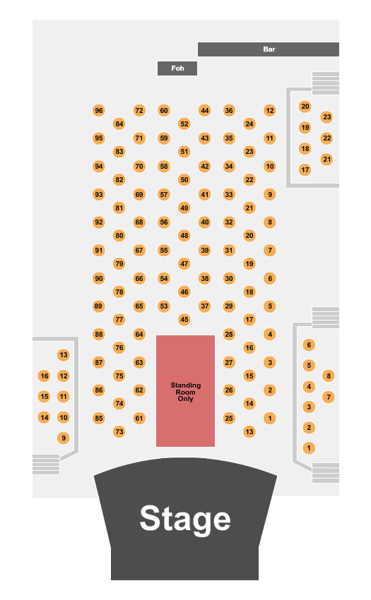 Phil Long Music Hall at Bourbon Brothers - CO Seating Chart: SRO/Table 3