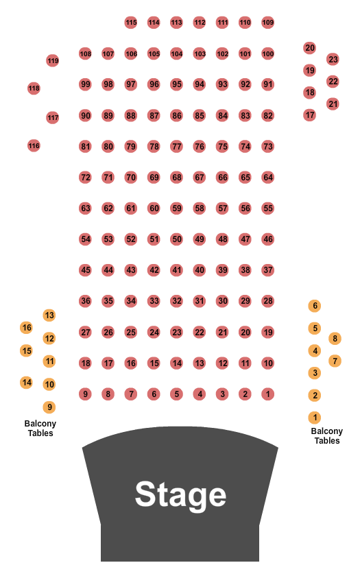 Phil Long Music Hall at Bourbon Brothers - CO Seating Chart: A/B 3