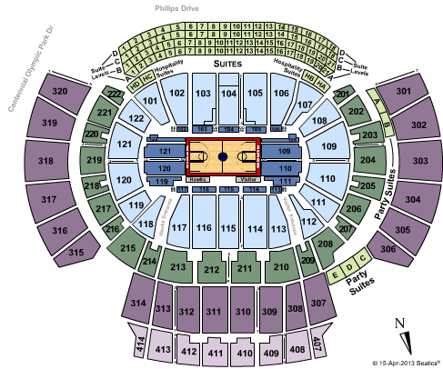 Philips Arena Seating Chart
