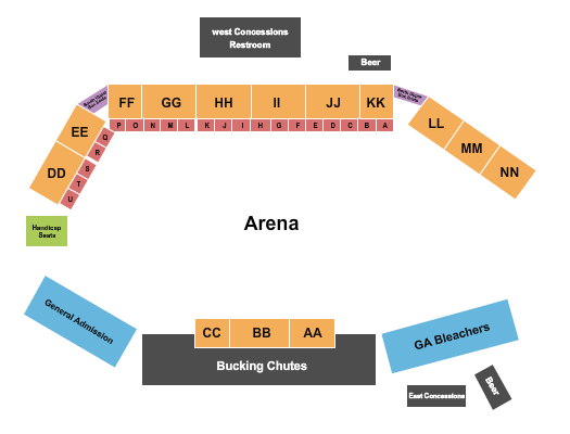 Phillipsburg Rodeo Grounds Seating Chart: Rodeo