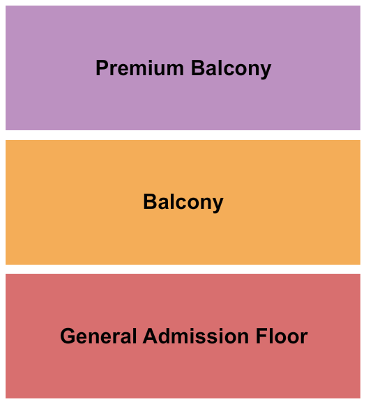 Phoenix Concert Theatre Seating Chart: GA Floor w/ Balc & Prem Balc