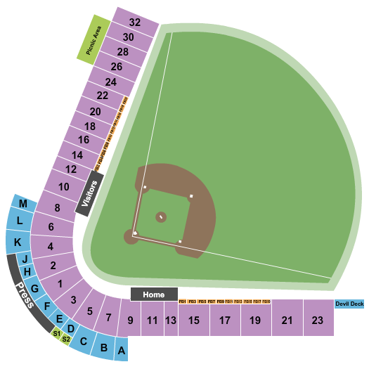 Phoenix Municipal Stadium Seating Chart: ASU Baseball
