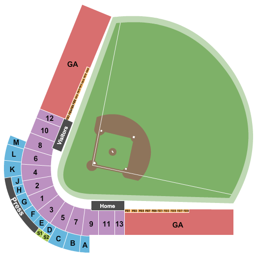 Phoenix Municipal Stadium Seating Chart: Baseball