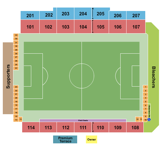 Phoenix Rising FC Stadium - Phoenix Map