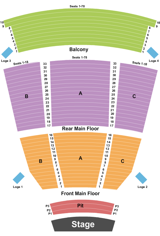 Phoenix Symphony Hall Seating Chart: Endstage Pit