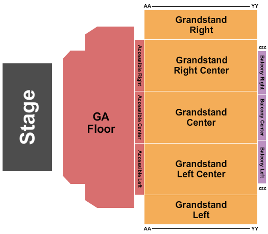 Pickering Casino Resort Seating Chart: Endstage GA Floor