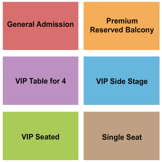 Pieres Entertainment Center Seating Chart: GA/Premium/VIP