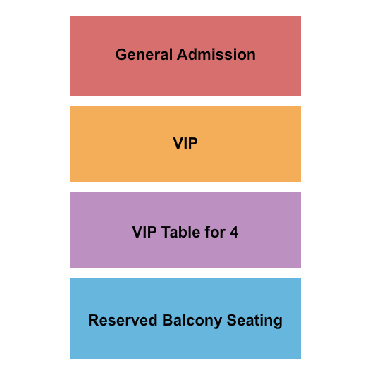 Pieres Entertainment Center Seating Chart: GA/VIP/Balcony