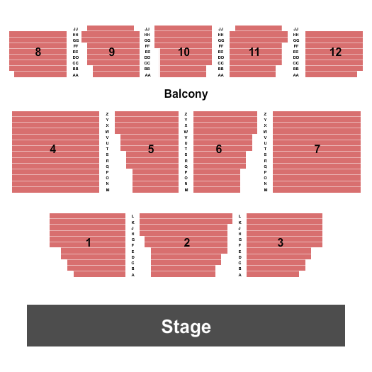Pike Performing Arts Center Seating Chart: Endstage