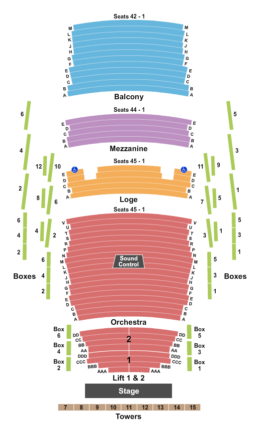 Pikes Peak Center Seating Chart: Endstage 2