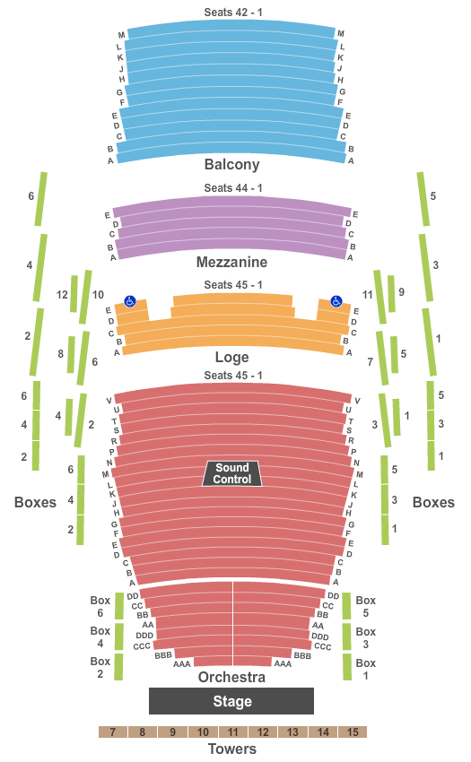 Pikes Peak Center Map