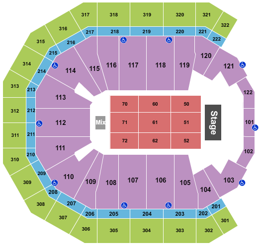 Pinnacle Bank Arena Seating Chart: Endstage 2