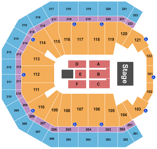 Pinnacle Bank Arena Seating Chart: Endstage 3