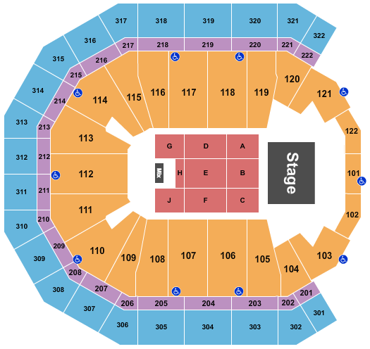 Pinnacle Bank Arena Seating Chart: Endstage 4