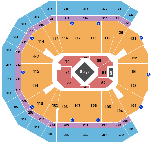 Pinnacle Bank Arena Seating Chart: George Strait