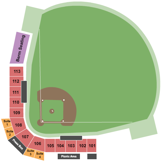 Pioneer Park - TN Seating Chart: Baseball