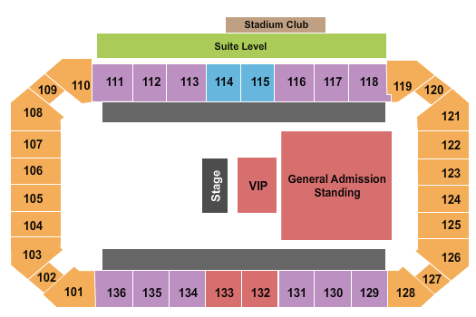 Pitbull Stadium Seating Chart: Concert VIP