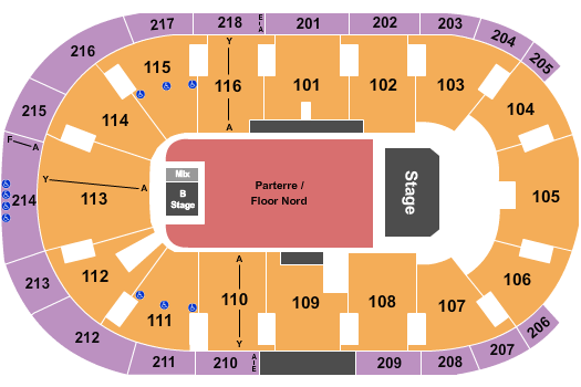 Place Bell Seating Chart: B Stage