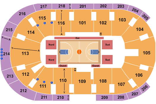 Place Bell Seating Chart: Basketball